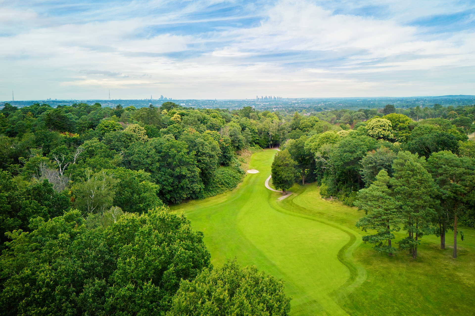 Aerial photo of Addington Palace Golf Club Hole 12