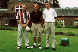 2003: Surrey Amateur Championship winner, James Heath (centre)