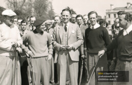 1954: A four-ball of professionals in an exhibition match