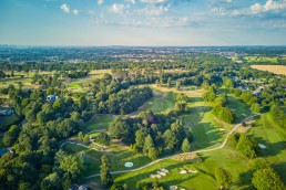 Wide angle panorama of Addington Palace Golf Club