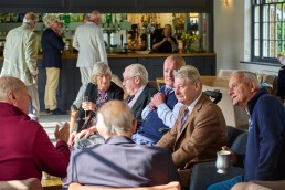 Addington Palace Golf Club members enjoying a chat in the clubhouse bar