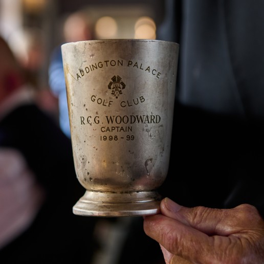 Addington Palace tankard, with R.C.G. Woodward, Captain, 1998-99 inscription printed on the side